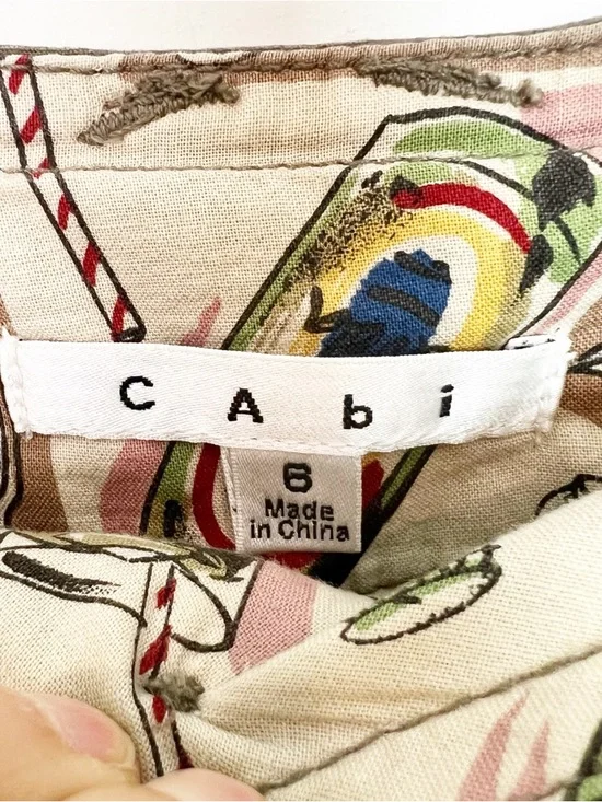 CABI BROWN STRAIGHT CROP CAPRI CARGO PANTS STYLE 868 SZ 6 - Picture 2 of 4